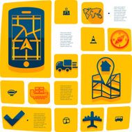 navigation flat infographic N22