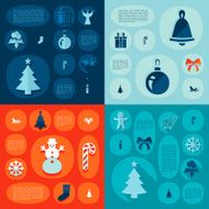 Christmas flat infographic N39