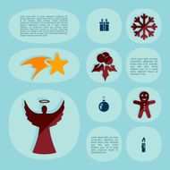 Christmas flat infographic N42
