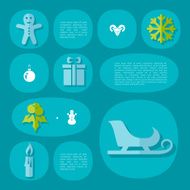 Christmas flat infographic N44