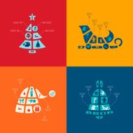 Christmas flat infographic N48