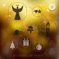 Christmas infographic with unfocused background N54