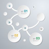 Infographic design white circles