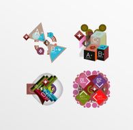 Set of abstract geometric shapes with options N149