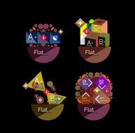 Set of abstract geometric shapes with options N155