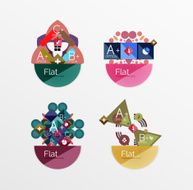 Set of abstract geometric shapes with options N158