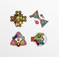 Set of abstract geometric shapes with options N163