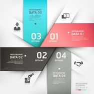 Abstract business infographics origami style
