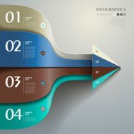 Abstract infographic elements in arrow shape