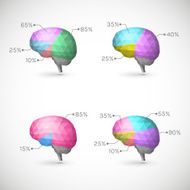 Infographic element - polygonal brain Vector illustration