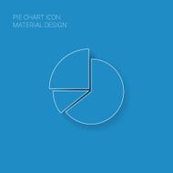 Pie chart infographic element in modern material flat design with