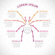 Infographics template - spider Vector illustration