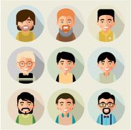 This is set of cartoon characters men For avatars