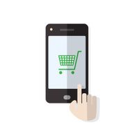 touch screen for shopping online on smart phone device