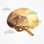 Brain infographic Vector illustration
