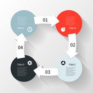 Modern vector info graphic for business project N117