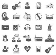 Music Gray Icon Set N2