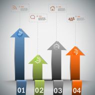Infographic template with color arrows