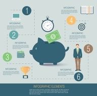 Infographic template money concept N4