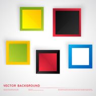 Vector Abstract geometric shape from color cubes