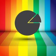 graph pie vector icon