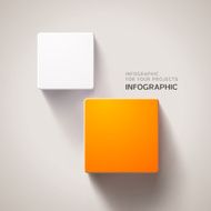 Infographic design with two square elements