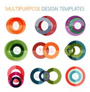 Collection of circle shaped multipurpose templates