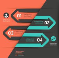 Modern business arrow infographics template N2