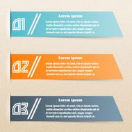 Colored paper banners for infographics Vector illustration