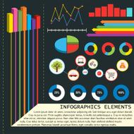 Infographics elements with graphs