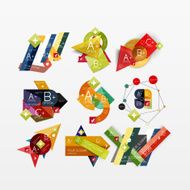 Paper graphics infographic web layouts N159