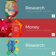 Flat modern info banner set N21