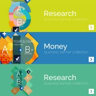 Flat modern info banner set N22