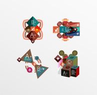 Set of abstract geometric shapes with options N164