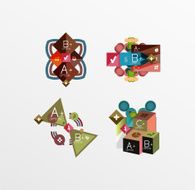 Set of abstract geometric shapes with options N166