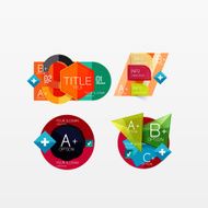 Set of modern geometric infographic web layouts N93