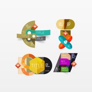 Set of modern geometric infographic web layouts N94