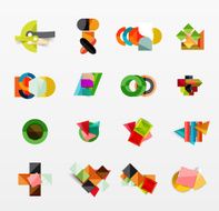 Set of modern geometric infographic web layouts N95