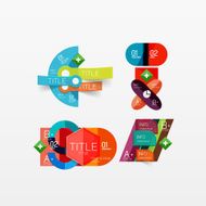 Collection of modern business infographic templates N61