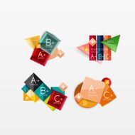 Set of modern geometric infographic web layouts N97
