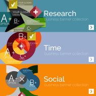 Flat modern info banner set N24