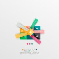 Modern abstract geometric info banner N270