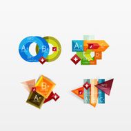 Collection of modern business infographic templates N62