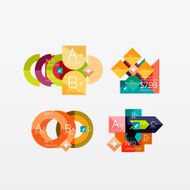 Collection of modern business infographic templates N63