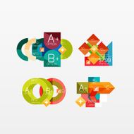 Collection of modern business infographic templates N65