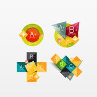 Collection of modern business infographic templates N66