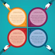 Abstract vector 4 steps infographic template N2