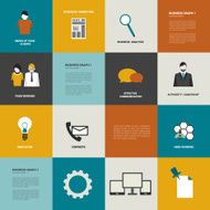 Infographics flat box diagram Business needs concept N3