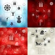 Christmas infographic with unfocused background N56