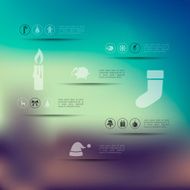 Christmas infographic with unfocused background N59